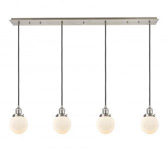 Beacon - 4 Light - 50 inch - Brushed Satin Nickel - Linear Pendant (3442|124F-4P-SN-G201-6)