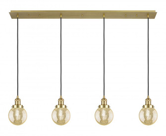 Beacon - 4 Light - 50 inch - Satin Gold - Linear Pendant (3442|124F-4P-SG-G208-6)