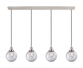 Beacon - 4 Light - 52 inch - Polished Nickel - Linear Pendant (3442|124F-4P-PN-G202-8)