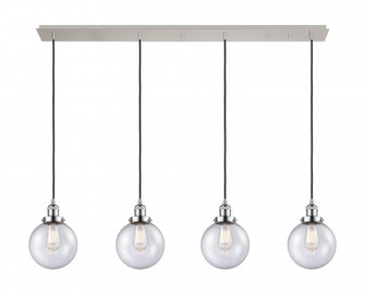 Beacon - 4 Light - 52 inch - Polished Chrome - Linear Pendant (3442|124F-4P-PC-G204-8)