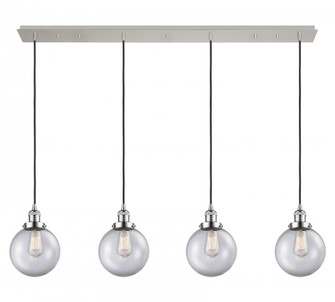 Beacon - 4 Light - 52 inch - Polished Chrome - Linear Pendant (3442|124F-4P-PC-G202-8)