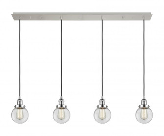 Beacon - 4 Light - 50 inch - Polished Chrome - Linear Pendant (3442|124F-4P-PC-G202-6)