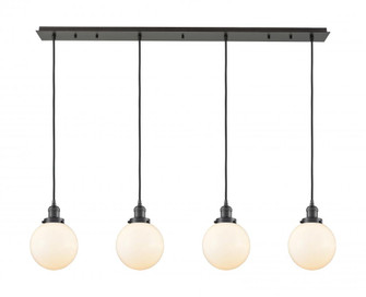 Beacon - 4 Light - 52 inch - Oil Rubbed Bronze - Linear Pendant (3442|124F-4P-OB-G201-8)