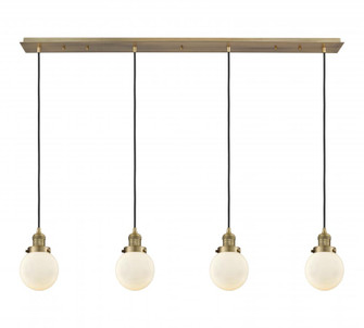 Beacon - 4 Light - 50 inch - Brushed Brass - Linear Pendant (3442|124F-4P-BB-G201-6)