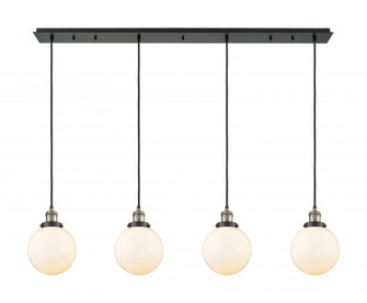 Beacon - 4 Light - 52 inch - Black Antique Brass - Linear Pendant (3442|124F-4P-BAB-G201-8)