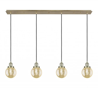 Beacon - 4 Light - 50 inch - Antique Brass - Linear Pendant (3442|124F-4P-AB-G208-6)