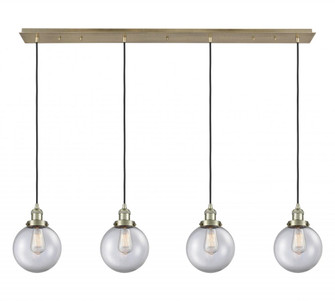 Beacon - 4 Light - 52 inch - Antique Brass - Linear Pendant (3442|124F-4P-AB-G202-8)