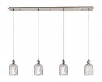 Bridal Veil - 4 Light - 49 inch - Brushed Satin Nickel - Linear Pendant (3442|124B-4P-SN-G559-5CL)