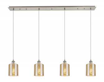 Cobbleskill - 4 Light - 49 inch - Brushed Satin Nickel - Linear Pendant (3442|124B-4P-SN-G116)