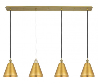 Berkshire Metal - 4 Light - 52 inch - Satin Gold - Linear Pendant (3442|124B-4P-SG-MBC-8-SG)