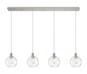 Athens Water Glass - 4 Light - 52 inch - Polished Chrome - Linear Pendant (3442|124B-4P-PC-G1215-8)