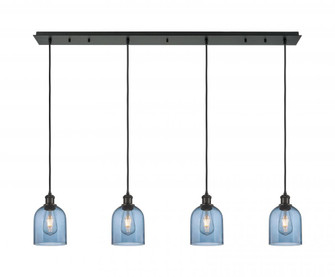 Bella - 4 Light - 49 inch - Matte Black - Linear Pendant (3442|124B-4P-BK-G558-6BL)