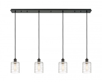 Cobbleskill - 4 Light - 49 inch - Matte Black - Linear Pendant (3442|124B-4P-BK-G1113)
