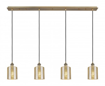 Cobbleskill - 4 Light - 49 inch - Brushed Brass - Linear Pendant (3442|124B-4P-BB-G116)