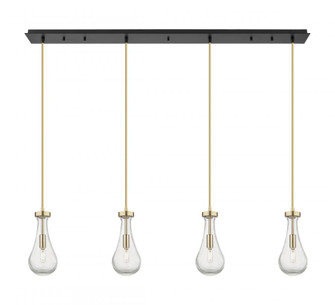 Owego - 4 Light - 49 inch - Champagne Bronze - Linear Pendant (3442|124-451-1P-CB-G451-5SDY)