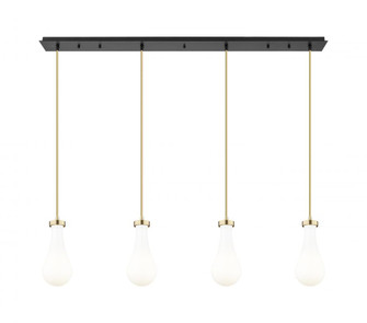 Owego - 4 Light - 49 inch - Champagne Bronze - Linear Pendant (3442|124-451-1P-CB-G451-5GWH)