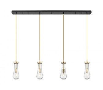 Owego - 4 Light - 49 inch - Champagne Bronze - Linear Pendant (3442|124-451-1P-CB-G451-4CL)
