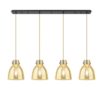 Newton Bell - 4 Light - 52 inch - Champagne Bronze - Linear Pendant (3442|124-410-1PS-CB-G412-8ME)