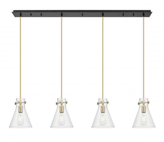 Newton Cone - 4 Light - 52 inch - Champagne Bronze - Linear Pendant (3442|124-410-1PS-CB-G411-8CL)