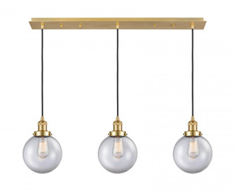 Beacon - 3 Light - 40 inch - Satin Gold - Linear Pendant (3442|123F-3P-SG-G202-8)