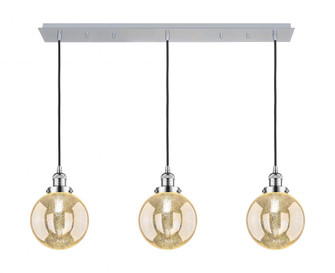Beacon - 3 Light - 40 inch - Polished Chrome - Linear Pendant (3442|123F-3P-PC-G208-8)