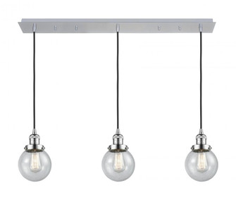 Beacon - 3 Light - 38 inch - Polished Chrome - Linear Pendant (3442|123F-3P-PC-G204-6)