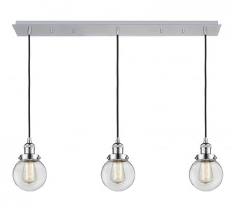 Beacon - 3 Light - 38 inch - Polished Chrome - Linear Pendant (3442|123F-3P-PC-G202-6)