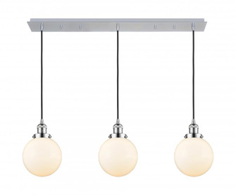 Beacon - 3 Light - 40 inch - Polished Chrome - Linear Pendant (3442|123F-3P-PC-G201-8)