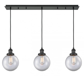Beacon - 3 Light - 40 inch - Matte Black - Linear Pendant (3442|123F-3P-BK-G202-8)