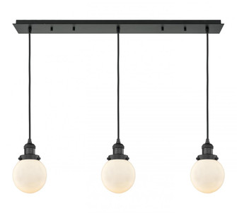 Beacon - 3 Light - 38 inch - Matte Black - Linear Pendant (3442|123F-3P-BK-G201-6)