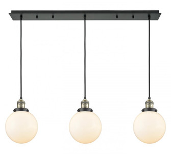 Beacon - 3 Light - 40 inch - Black Antique Brass - Linear Pendant (3442|123F-3P-BAB-G201-8)