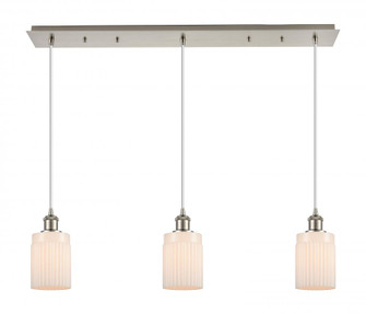 Hadley - 3 Light - 36 inch - Brushed Satin Nickel - Linear Pendant (3442|123B-3P-SN-G341)