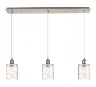Cobbleskill - 3 Light - 37 inch - Brushed Satin Nickel - Linear Pendant (3442|123B-3P-SN-G1113)
