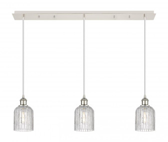Bridal Veil - 3 Light - 37 inch - Polished Nickel - Linear Pendant (3442|123B-3P-PN-G559-5CL)