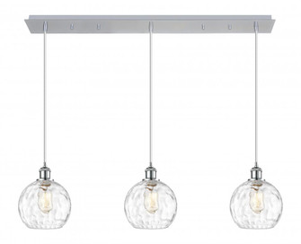 Athens Water Glass - 3 Light - 40 inch - Polished Chrome - Linear Pendant (3442|123B-3P-PC-G1215-8)