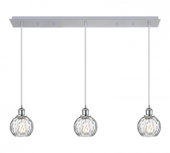 Athens Water Glass - 3 Light - 38 inch - Polished Chrome - Linear Pendant (3442|123B-3P-PC-G1215-6)