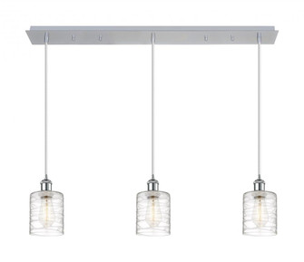 Cobbleskill - 3 Light - 37 inch - Polished Chrome - Linear Pendant (3442|123B-3P-PC-G1113)