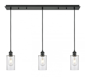 Clymer - 3 Light - 35 inch - Matte Black - Linear Pendant (3442|123B-3P-BK-G802)