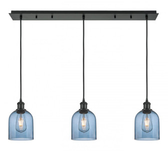 Bella - 3 Light - 37 inch - Matte Black - Linear Pendant (3442|123B-3P-BK-G558-6BL)