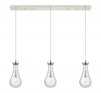Owego - 3 Light - 37 inch - Polished Nickel - Linear Pendant (3442|123-451-1P-PN-G451-5SDY)