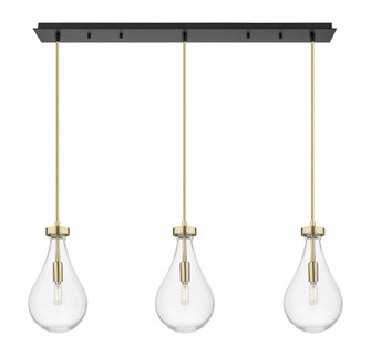 Owego - 3 Light - 37 inch - Champagne Bronze - Linear Pendant (3442|123-451-1P-CB-G451-7CL)