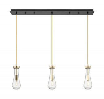Owego - 3 Light - 37 inch - Champagne Bronze - Linear Pendant (3442|123-451-1P-CB-G451-4SDY)