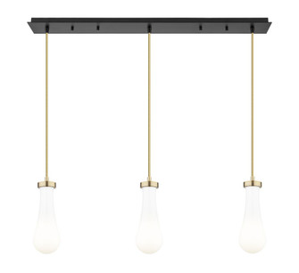 Owego - 3 Light - 37 inch - Champagne Bronze - Linear Pendant (3442|123-451-1P-CB-G451-4GWH)