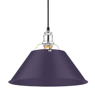 Yep by Golden Lighting Orwell 1-light 14in Pendant in Chrome and Exotic Purple shade (36|3306-L CH-EP)