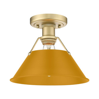 Yep by Golden Lighting Orwell 1-light Flush Mount in Brushed Champagne Brass and Auric Yellow shade (36|3306-FM BCB-AY)