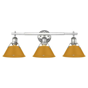 Yep by Golden Lighting Orwell 3-light Vanity in Chrome and Auric Yellow shade (36|3306-BA3 CH-AY)