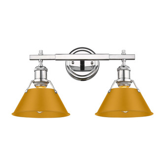 Yep by Golden Lighting Orwell 2-light Vanity in Chrome and Auric Yellow shade (36|3306-BA2 CH-AY)