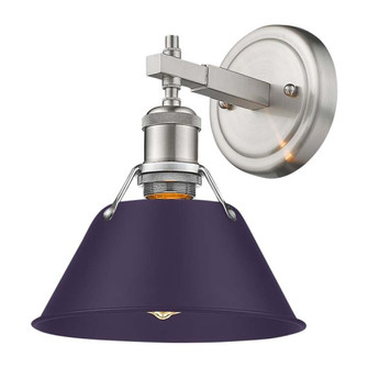 Yep by Golden Lighting Orwell 1-light Vanity in Pewter and Exotic Purple shade (36|3306-BA1 PW-EP)