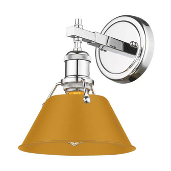 Yep by Golden Lighting Orwell 1-light Vanity in Chrome and Auric Yellow shade (36|3306-BA1 CH-AY)
