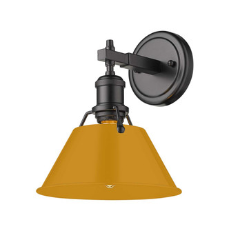 Yep by Golden Lighting Orwell 1-light Vanity in Matte Black and Auric Yellow shade (36|3306-BA1 BLK-AY)
